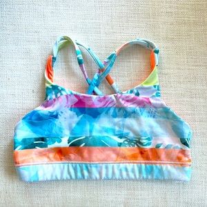 Athleta Youth girls sports bra. Multi colored size Small / 7